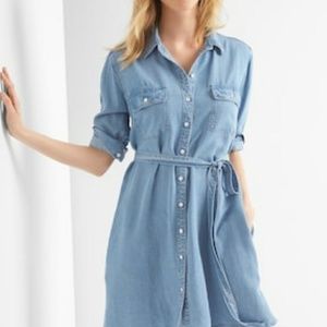 NWT Gap long sleeve shirt denim dress